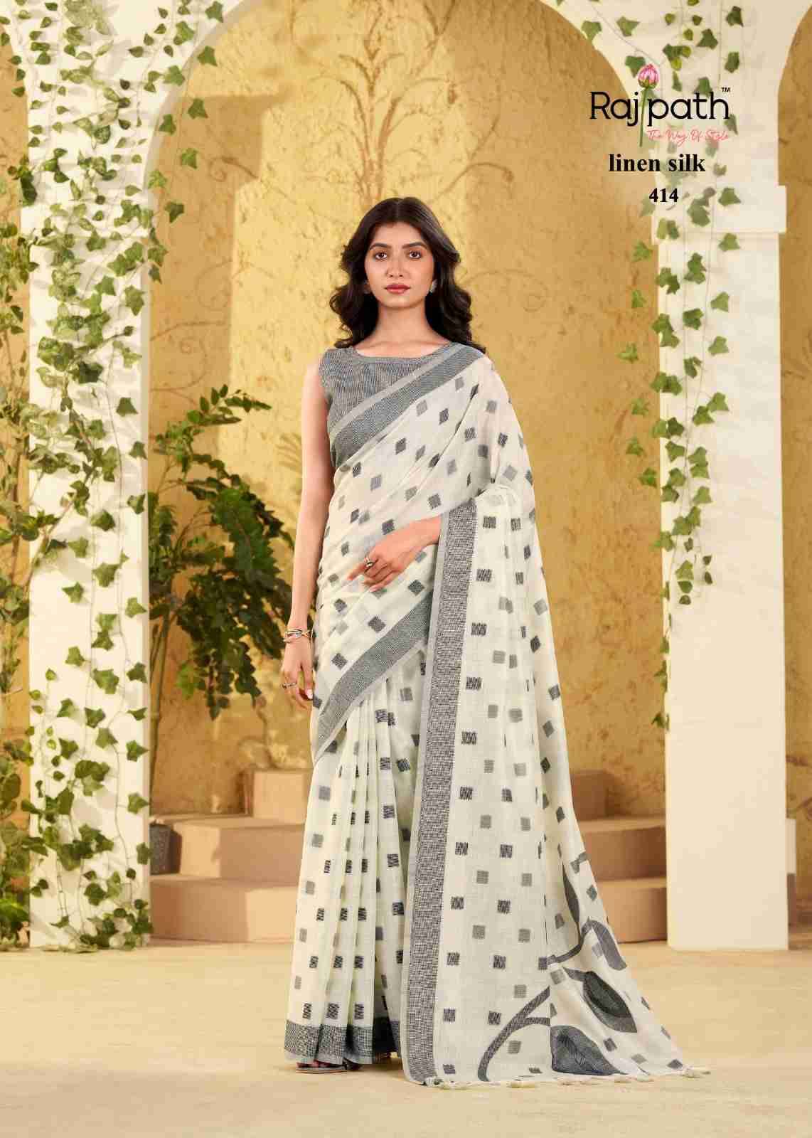 Carnival Silk By Rajpath 412 To 417 Series Indian Traditional Wear Collection Beautiful Stylish Fancy Colorful Party Wear & Occasional Wear Linen Silk Sarees At Wholesale Price